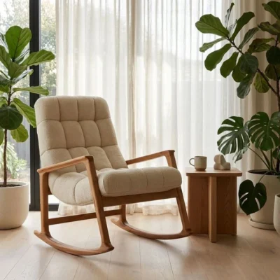 Modern Solid Wood Rocking Chair - FF-RC0012