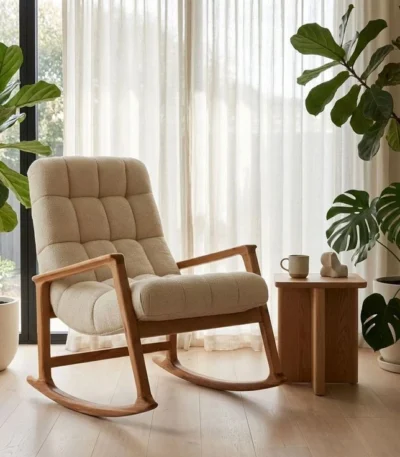 Modern Solid Wood Rocking Chair - FF-RC0012