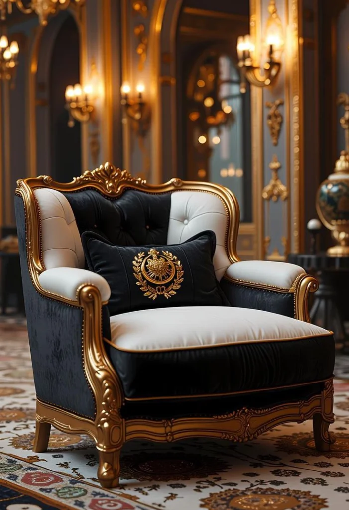 Victorian Foreign Style Single Wooden Sofa - FF-SS0023