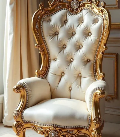 Victorian Style Single Wooden Sofa - FF-SS0024