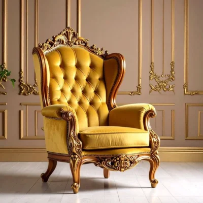 Victorian Style Wooden Single Sofa – FF-SS0034