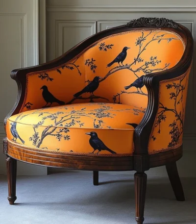 Victorian Style Wooden Single Sofa – FF-SS0036