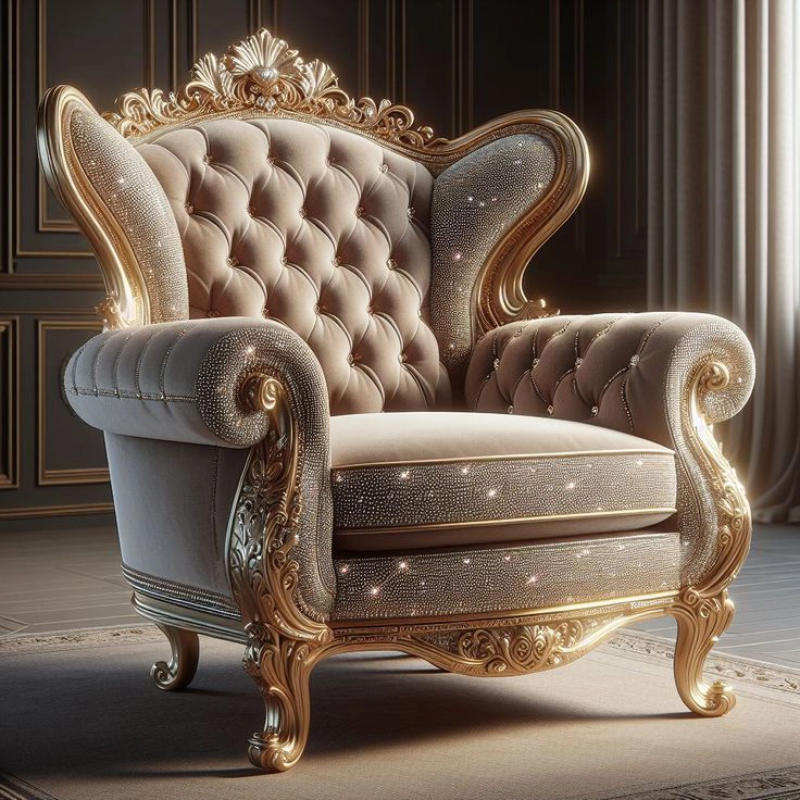 Victorian Style Wooden Single Sofa – FF-SS0037 Victorian Style Wooden Single Sofa – FF-SS0037