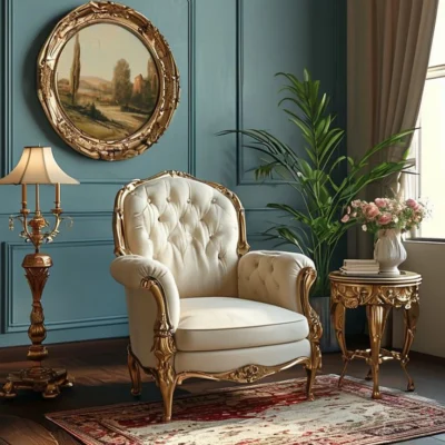 Victorian Style Wooden Single Sofa – FF-SS0038