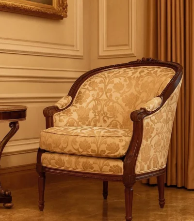 Victorian Style Wooden Single Sofa – FF-SS0040