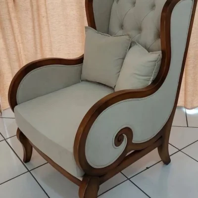 Victorian Style Wooden Single Sofa – FF-SS0048