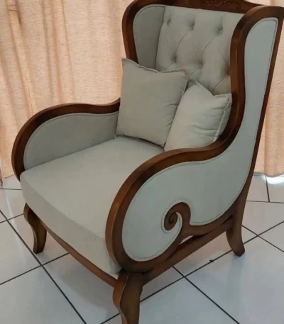 Victorian Style Wooden Single Sofa – FF-SS0048