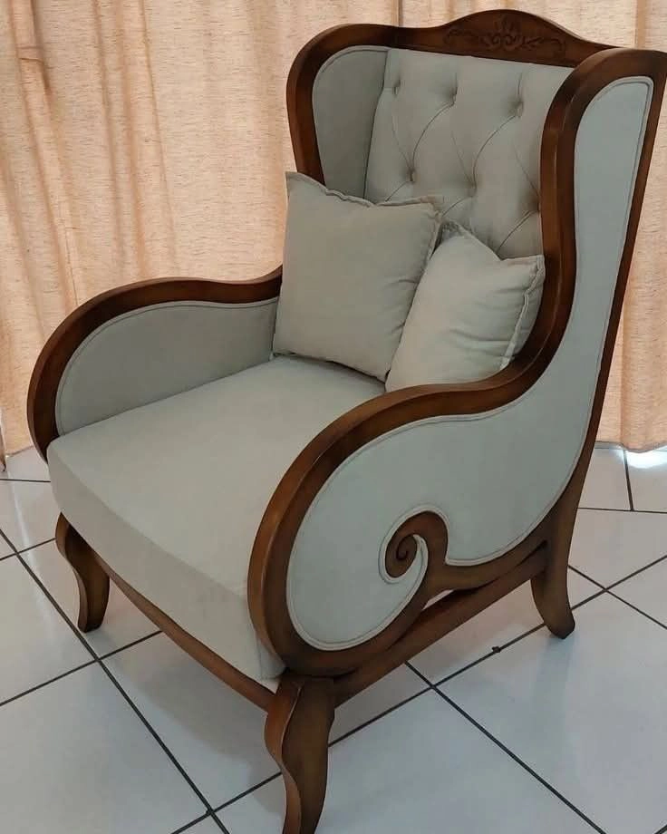 Victorian Style Wooden Single Sofa – FF-SS0048 Victorian Style Wooden Single Sofa – FF-SS0048