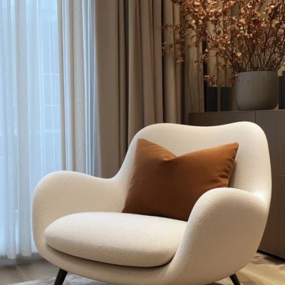 Elegant Style Wooden Single Sofa – FF-SS0054