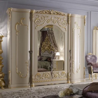 Modern Wooden Almirah | Elegant Bedroom Wardrobe & Storage Cabinet – FF-WA0019