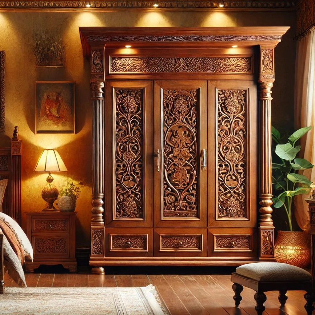Luxury Wooden Almirah | Modern Wardrobe Design for Bedroom - FF-WA006
