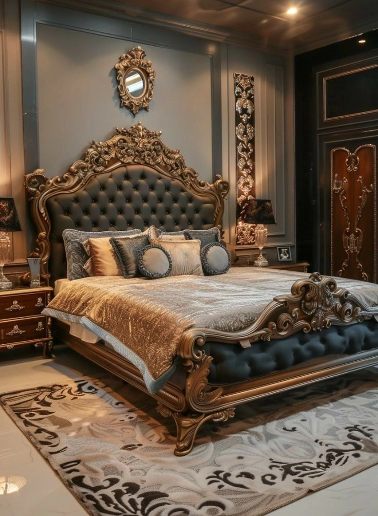 Modern Wooden Bed | Premium Solid Wood Bed – FF-WB009