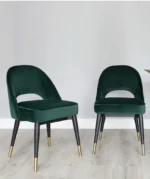 Luxury Velvet Wooden Dining & Restaurant Chair - FF-C0012 - Image 4