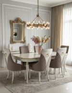 Regency Gold-Accent Dining Chair Front-FF-C002