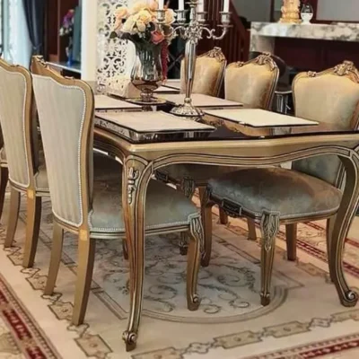 Premium Dining Table & Chairs Set - Modern Dining Room Furniture-FF-DT0037