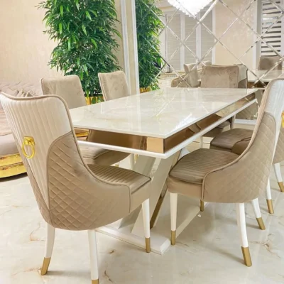 Premium Dining Table & Chairs Set - Modern Dining Room Furniture-FF-DT004