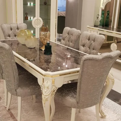 Premium Dining Table & Chairs Set - Modern Dining Room Furniture-FF-DT008